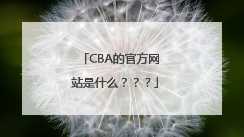 CBA的官方网站是什么？？？