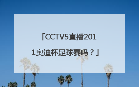 CCTV5直播2011奥迪杯足球赛吗？